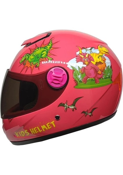 FREE-M SY118 PEMBE FULL FACE ÇOCUK KASKI 